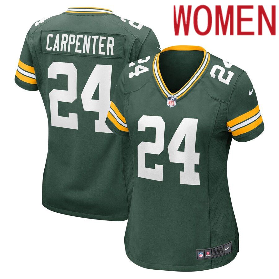 Women Green Bay Packers 24 Tariq Carpenter Nike Green Player Game NFL Jersey